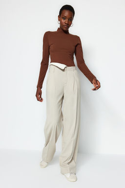 Kahverengi Bal?kc? Yaka C?tc?tl? Orme Body TWOAW21BD0008