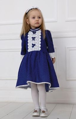 Платье МТ-422 горошек на синем - Etoelf фото 4