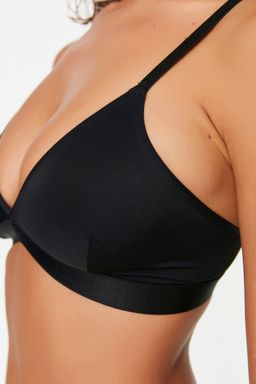 TRENDYOLMILLA Siyah Micro Ip Ask?l? Ucgen Balensiz Kaps?z Bralette Orme Sutyen THMSS21SU0014  фото 3
