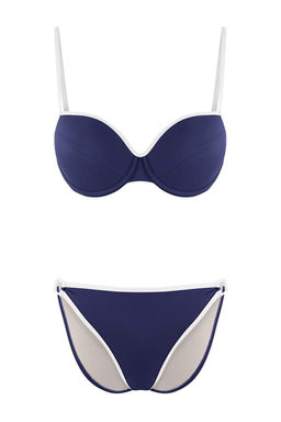 Koyu Lacivert Renk Bloklu Balconette Kapl? Normal Bel Brazilian Bikini Tak?m? TBESS26BT00016 - Trendyolmilla фото 5
