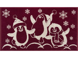 Полотенце махровое 6с103.412ж1 Пингвины (кр.дерево1) 50х90см