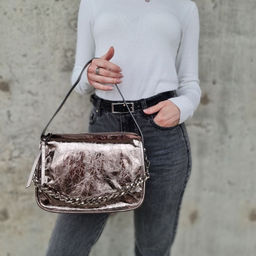 Женская кожаная сумка через плечо 0052-11 - Cidirro фото 4