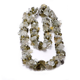 Бусы из камня Раухтопаз-денежный магнит, привлекает новые источники дохода