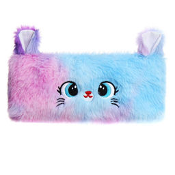 Пенал школьный меховой на молнии Calligrata Мышка, пушистый, с ушками, МИКС  фото 7