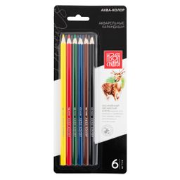 Аква-колор Изостудия IZO-WCP6B Набор акварельных карандашей заточенный 10 х 6 цв