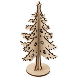 Заготовка для декорирования Mr. Carving КЛ-15 Заготовка на подставке фанера 15 см 01 Ель со звездой фото 3