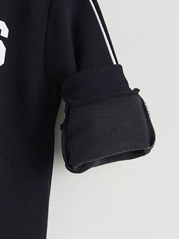 Be?ikta? Bask?l? Erkek ?ocuk Kal?n Sweatshirt