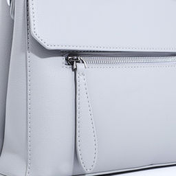 Сумка-тоут на молнии, наружный карман, цвет светло-серый - Simaland фото 4