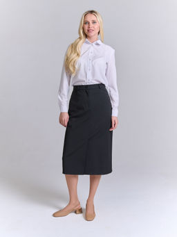 Юбка прямого кроя из костюмной ткани