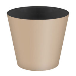 Rosemary Горшок для цветов пластмассовый 1,6л, д16см, h14,5см, с дренажной вставкой, бежевый, Idiland (Россия)