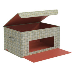 VAL LG-BOX-DDM Короб стеллажный с откидной стенкой, с крышкой, 50*35*25 см, LONDON GREY, шт