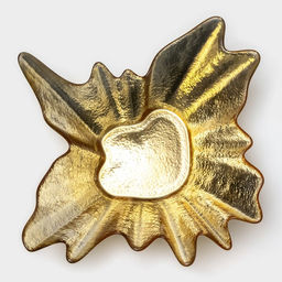 Ваза для фруктов «Рени», 28.5×26.5×7 см, стекло, золотистая