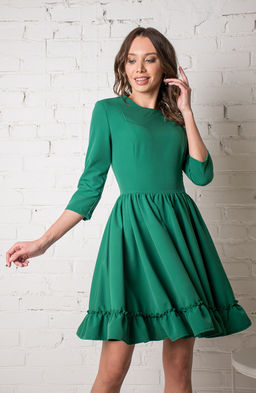 Коктейльное платье изумрудный