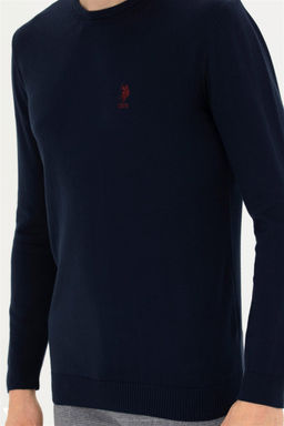Мужской темно-синий базовый свитер - U.s. polo assn фото 6