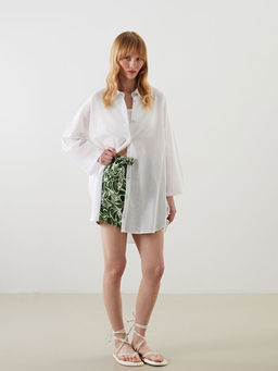 G?mlek Yaka Kad?n Plaj Elbisesi