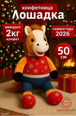 Конфетница лошадь символ 2026 года.