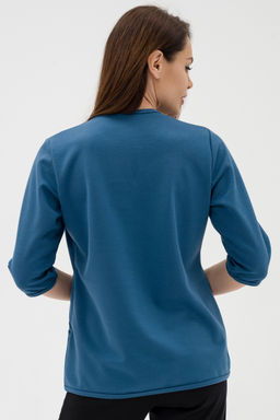 Кофта женская из коттон фита Анфиса ниагара макси - Амадэль фото 3