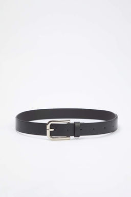 Siyah-Taba 2li Paket Deri Gorunumlu Kemer TWOAW26KE00002 - Trendyolmilla фото 3