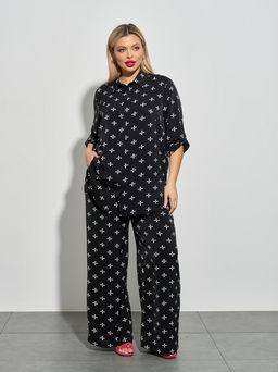 Брюки 0259-1 черный нюд