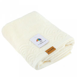 Полотенце махровое "Волна" 50х90см, хлопок 100%, молочный (Китай)