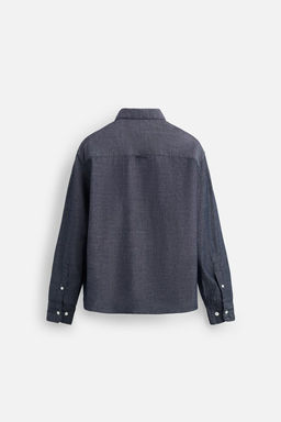 TEXTURED CHAMBRAY SHIRT - Zara фото 8