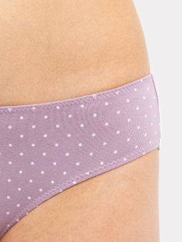 Цена за 2 штуки! Трусы женские классические фиолетовые в горошек горошек на морском тумане 412429 - Mark formelle фото 5