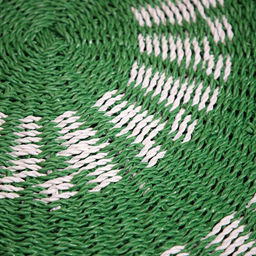 Ковёр на пол круглый пластиковый «Кольца», 80 см, пластик, зелёный