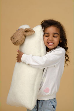 Подушка-игрушка Овечка 30х60 (цвет ВАНИЛЬ)