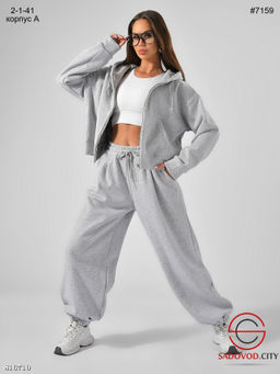 Тёплый спортивный костюм, однотонный - Bruno фото 2