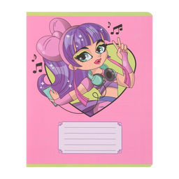 Комплект тетрадей из 10 штук 12 листов в узкую линию Модница, обложка мелованная бумага, ВД-лак, блок офсет - Calligrata фото 4