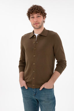 Мужской хаки базовый трикотаж кардиган Неожиданная скидка в корзине - U.s. polo assn фото 10