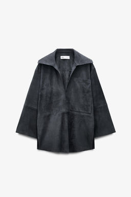 CAMISA BOLSILLO PIEL ANTE LIMITED EDITION / Gris antracita - Zara фото 3