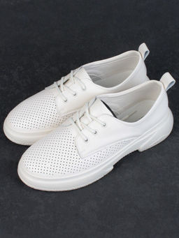 03-PDXL140-5 BEIGE Кроссовки женские (натуральная кожа)