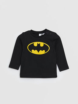 Bisiklet Yaka Uzun Kollu Batman Bask?l? Erkek Bebek Pijama Tak?m? - Waikiki фото 2
