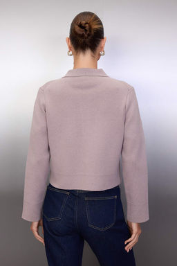 Ozel Koleksiyon Kahverengi Pamuk Kar?s?ml? Polo Yaka Cep Detayl? Triko H?rka TWOAW26HI00180 - Trendyolmilla фото 8