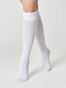 Цена за 2 пары. Носки Удлиненные CONTE CLASSIC Гольфы женские белый - Conte elegant фото 8