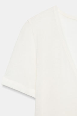 CAMISETA LYOCELL Y SEDA / Blanco roto