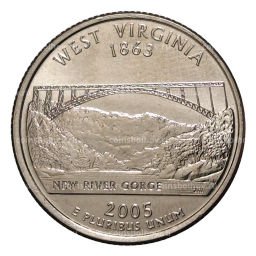 25 центов 2005 года P Штаты и территории - Западная Вирджиния