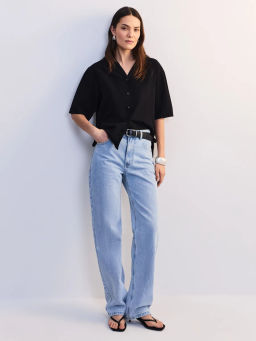 Прямые джинсы с высокой посадкой ZR2605092316-100 / Zarina