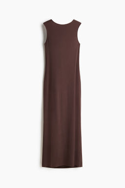 Cowl-back maxi dress