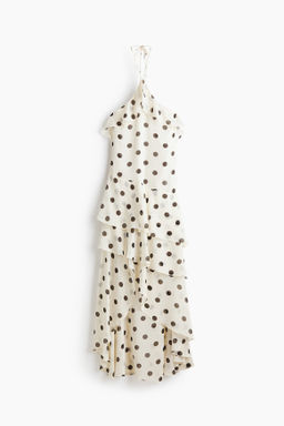 Vestido halter de volantes