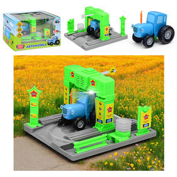 Игрушка пластик свет-звук Автомойка с водой 21 см, коробка