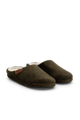 Erkek Koyu Ye_il Terlik