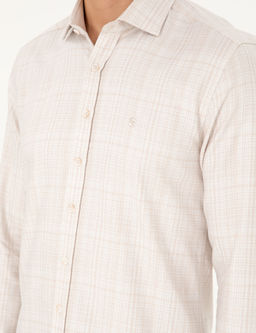 Bej Slim Fit Uzun Kollu G_mlek