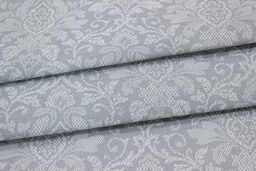 Рогожка Вензель цв.св.серо-голубая дымка, ш.1.5м, хлопок-100%, 165гр/м.кв - Купава фото 4