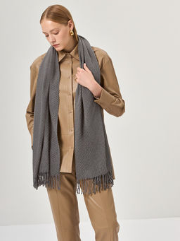 Палантин жен. виск+шерсть 70х180 LG33-609-19