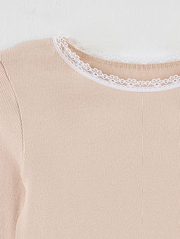 Лонгслив для девочек с декоративным кружевом - Mark formelle фото 6