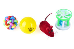 ВВА Набор игрушек для кошек: мышка , мячики и барабанчик, 4 шт 267378 267378