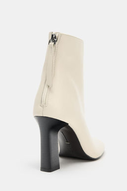 LIMITED EDITION LEATHER HEELED ANKLE BOOTS - Zara фото 9