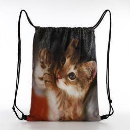 Мешок для обуви на шнурке, цвет коричневый